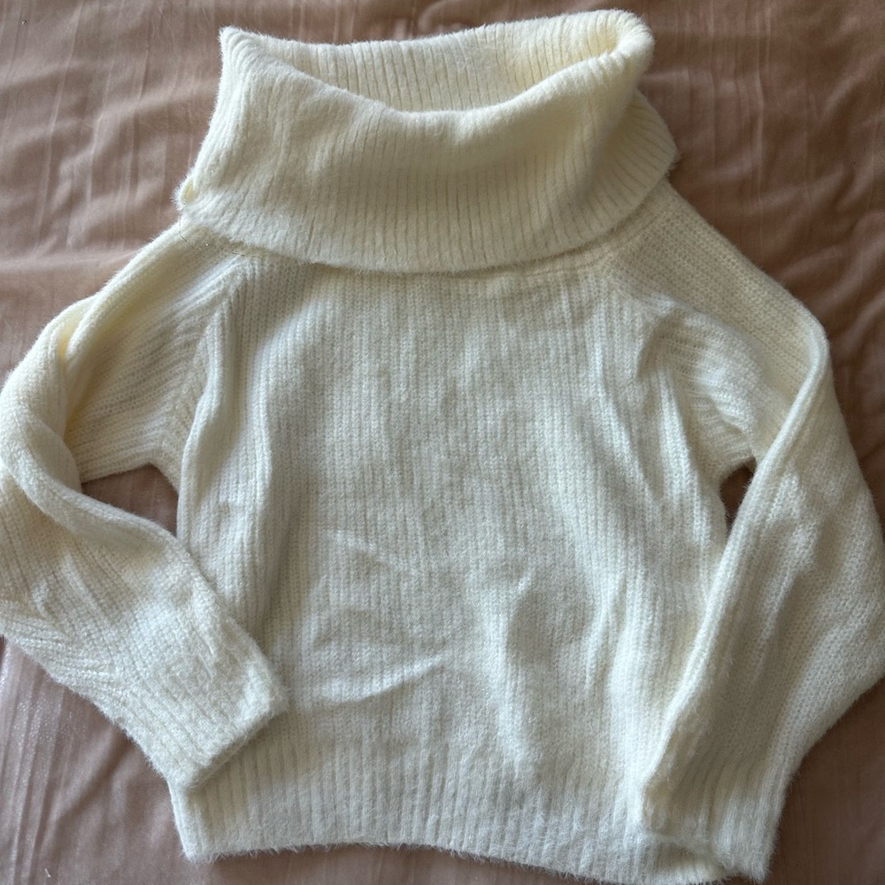 H&M Cream Cowl Neck Sweater